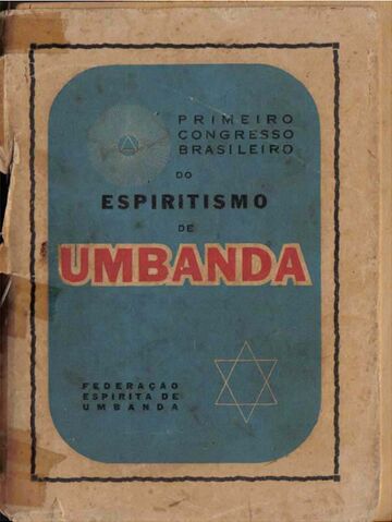 Capa de Primeiro Congresso Brasileiro do Espiritismo de Umbanda